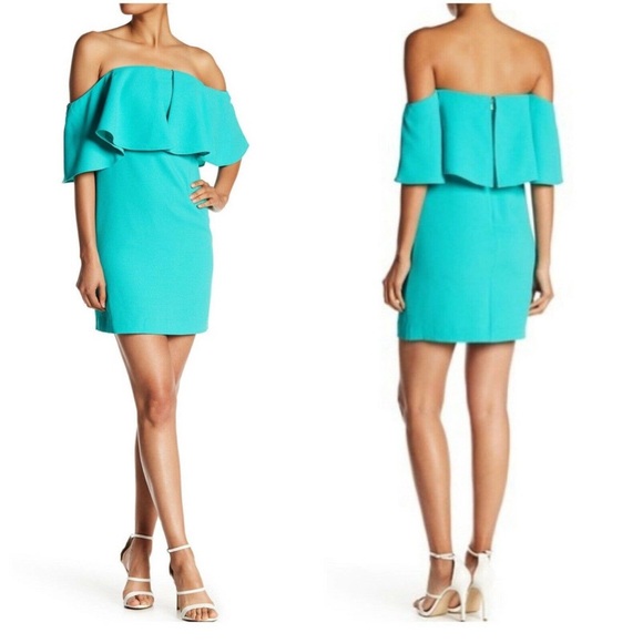 Trina Turk Mirador Off Shoulder Ruffle Dress - Picture 2 of 4